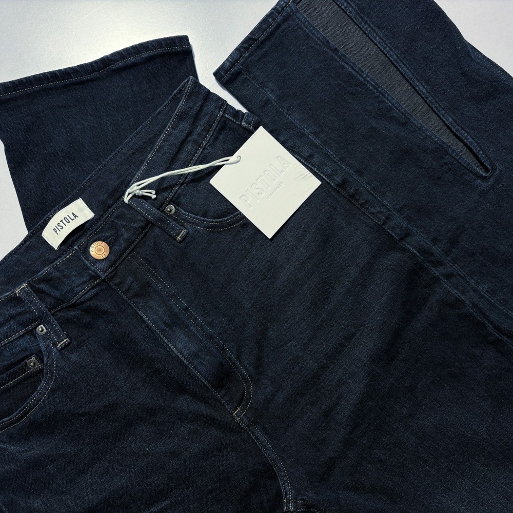 NWT PISTOLA Jeans Colleen High Rise Slim Boot Stretch Dark Wash Blue Women 28x33